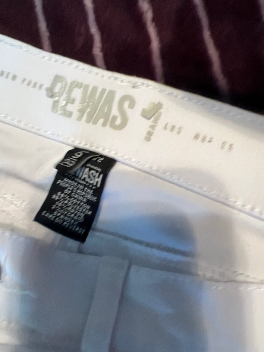 Rewash White Straight-Leg Jeans with Branded Waistband